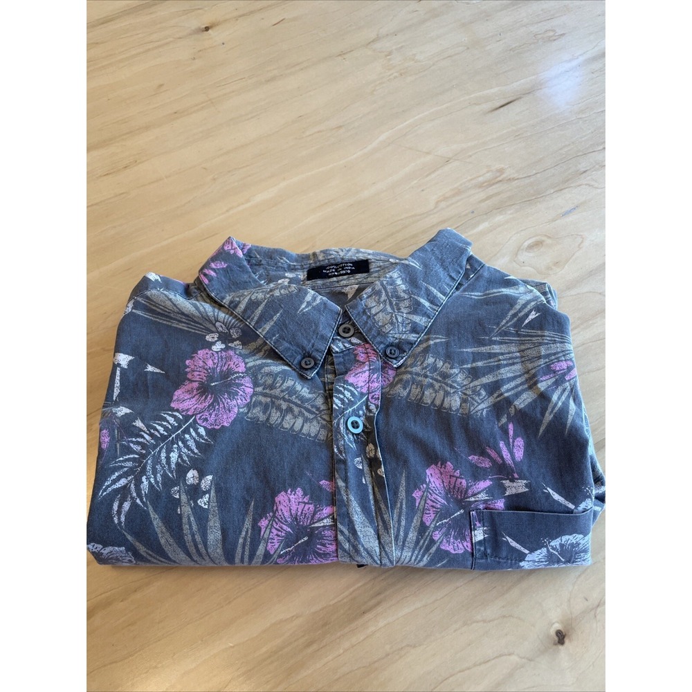 Eighty Eight Mens XXL Button Up Short Sleeve Shirt Paradise Hula Skeleton Hawaii